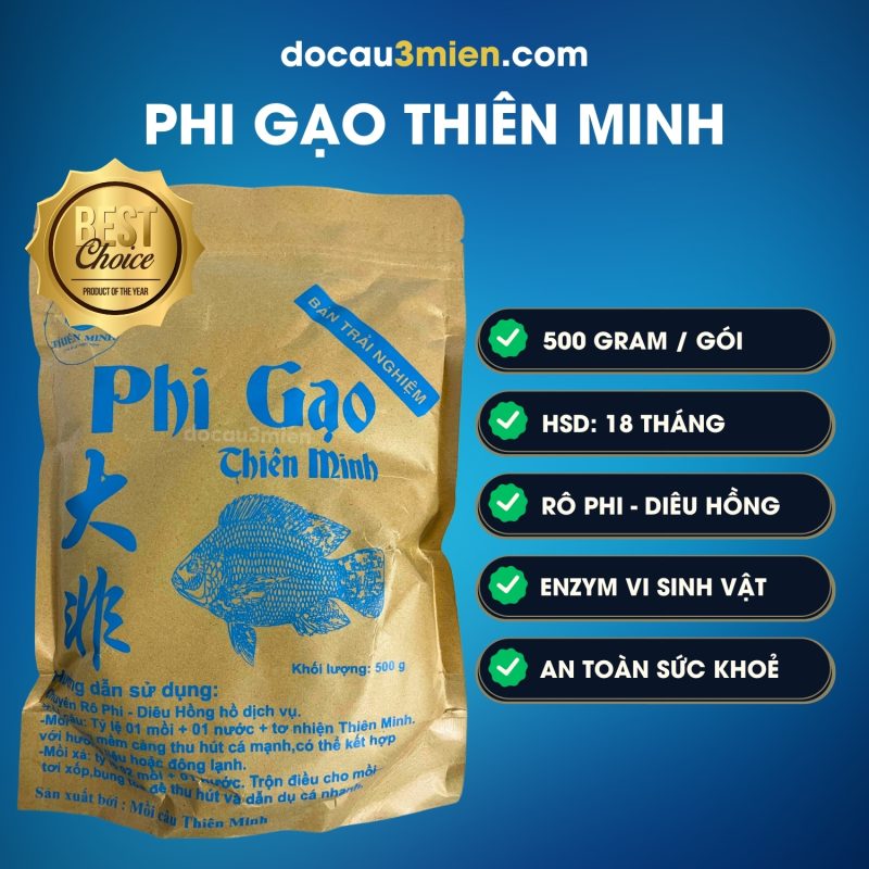 Thông tin sản phẩm Mồi Phi gạo Thiên Minh
