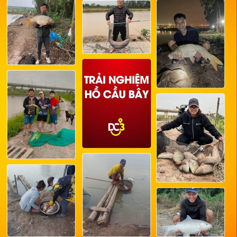 Trải nghiệm săn cá tại Hồ câu Cầu Bây