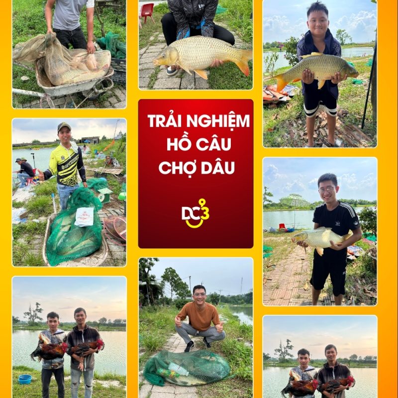 Trải nghiệm cần thủ hồ câu Chợ Dâu