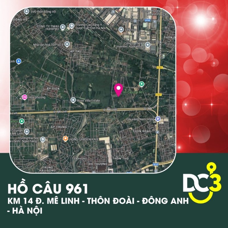 Vị trí Google Map - Hồ câu 961