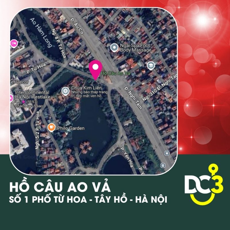 Vị trí Google Map - Hồ câu Ao Vả