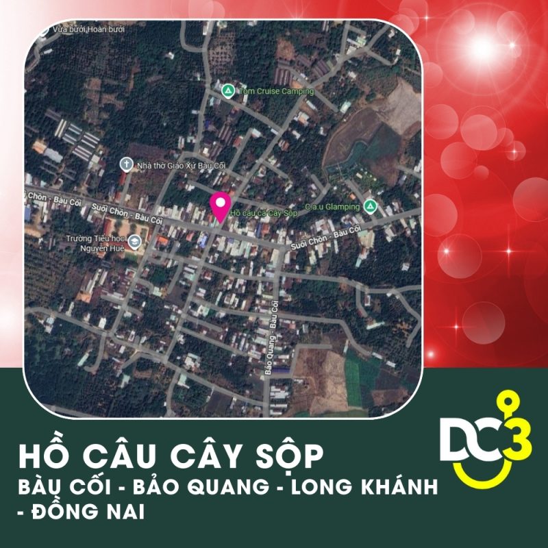 Vị trí Google Map - Hồ câu Cây Sộp