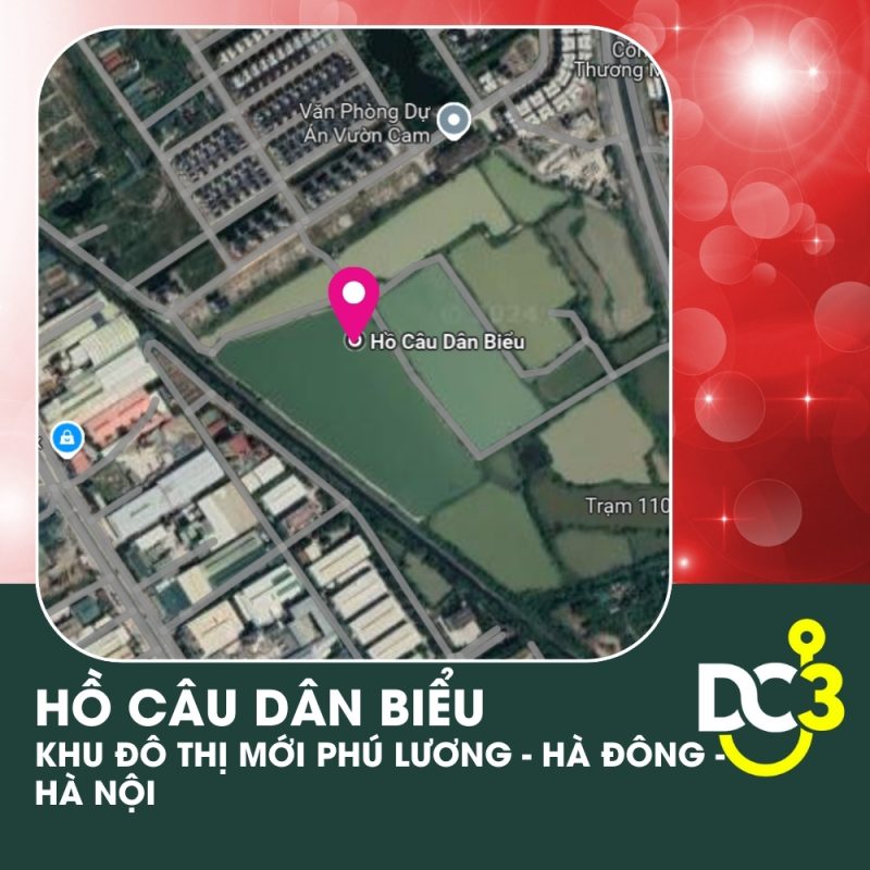 Vị trí Google Map - Hồ câu Dân Biểu