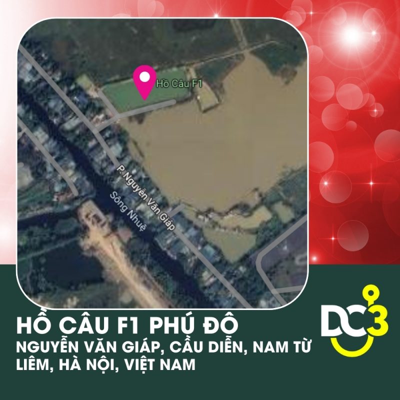 Vị trí Google Map hồ câu F1 Phú Đô