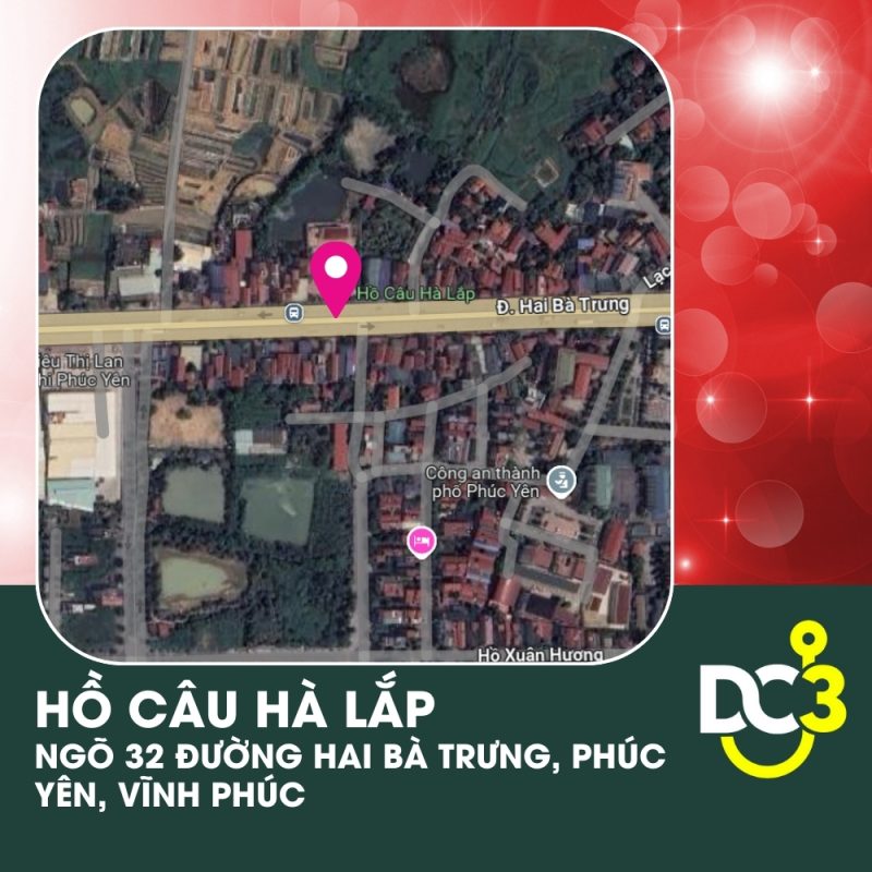 Vị trí Google Map - hồ câu Hà Lắp