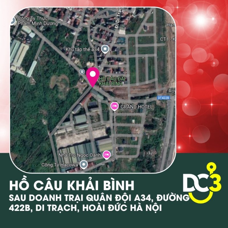 Vị trí Google Map - Hồ câu Khải Bình