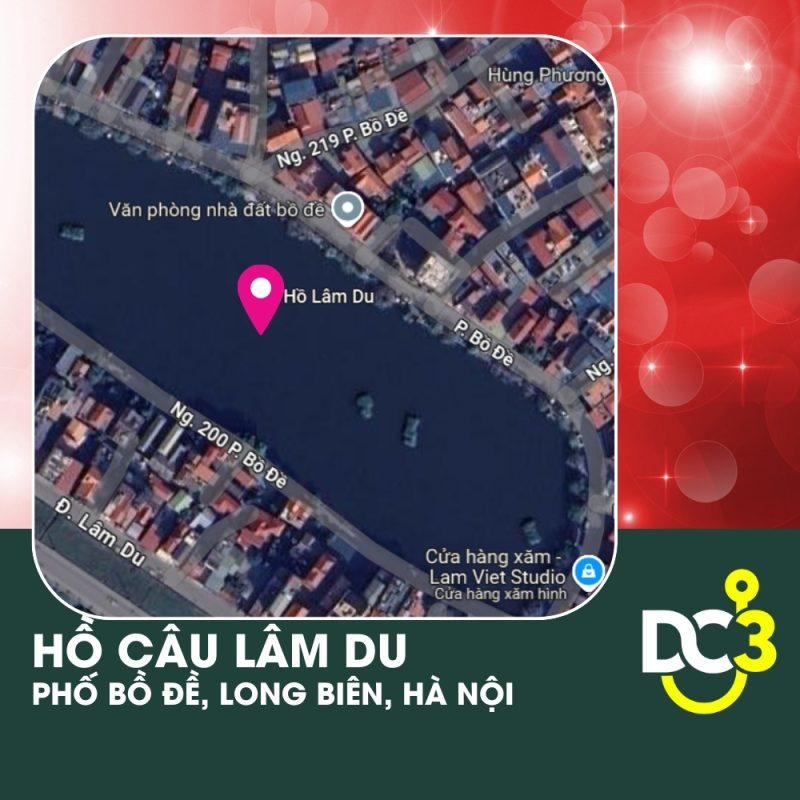 Vị trí Google Map - Hồ câu Lâm Du