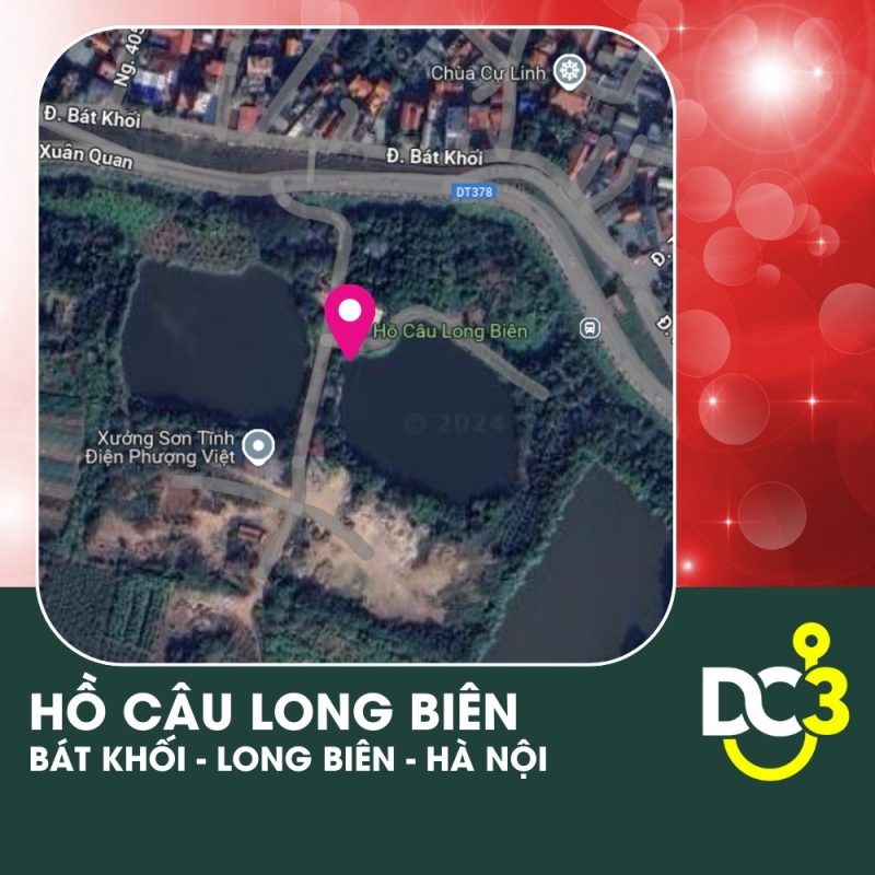 Vị trí Google Map - Hồ câu Long Biên