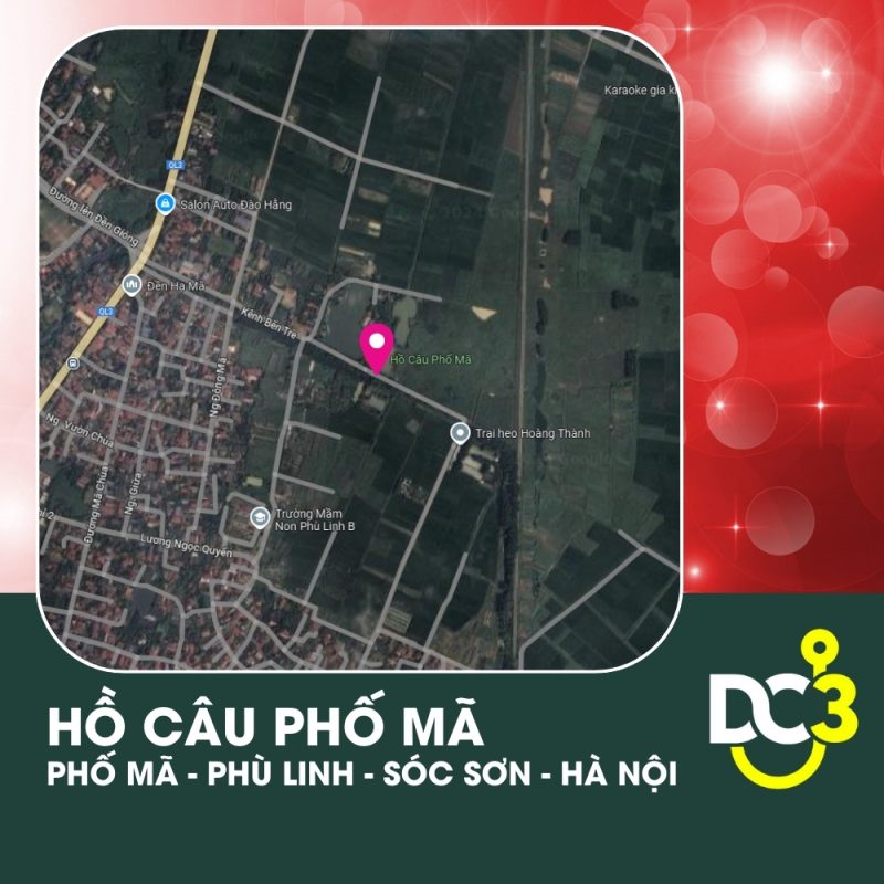 Vị trí Google Map - Hồ câu Phố Mã