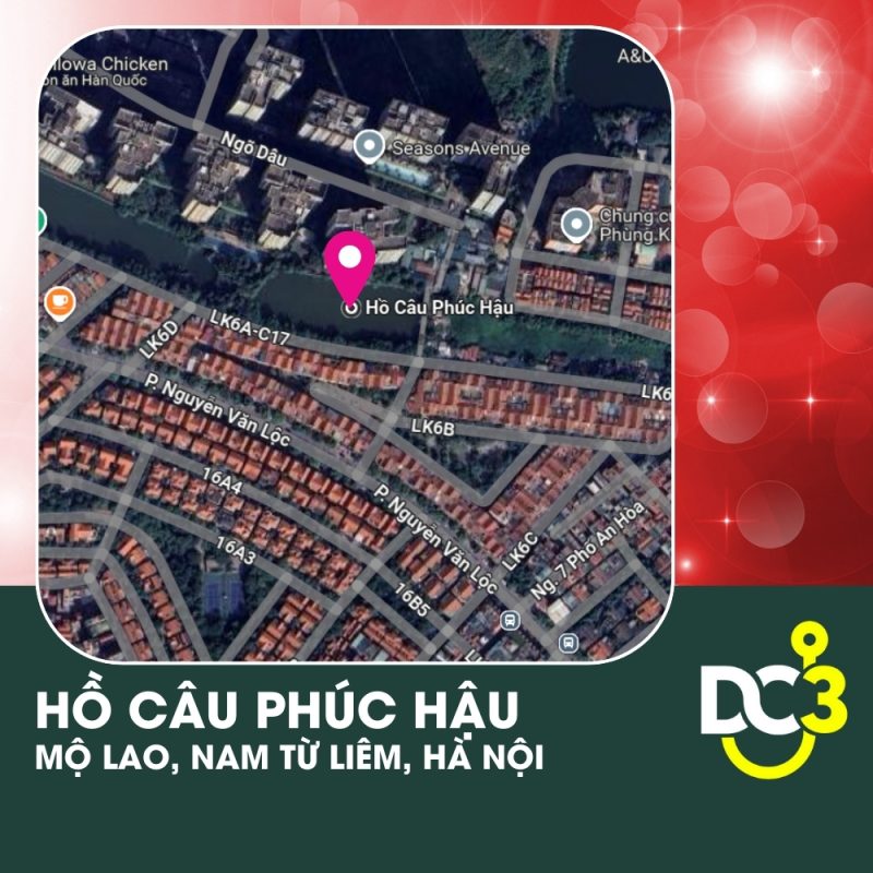 Vị trí Google Map - Hồ Câu Phúc Hậu
