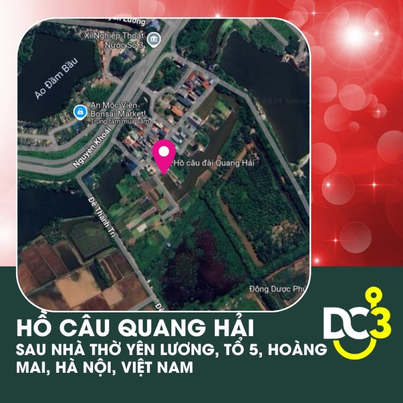 Vị trí Google Map - Hồ câu Quang Hải