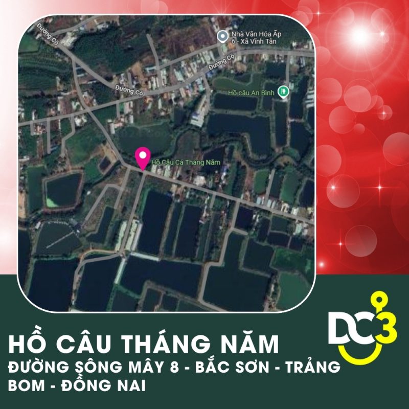 Vị trí Google Map - Hồ câu Tháng Năm