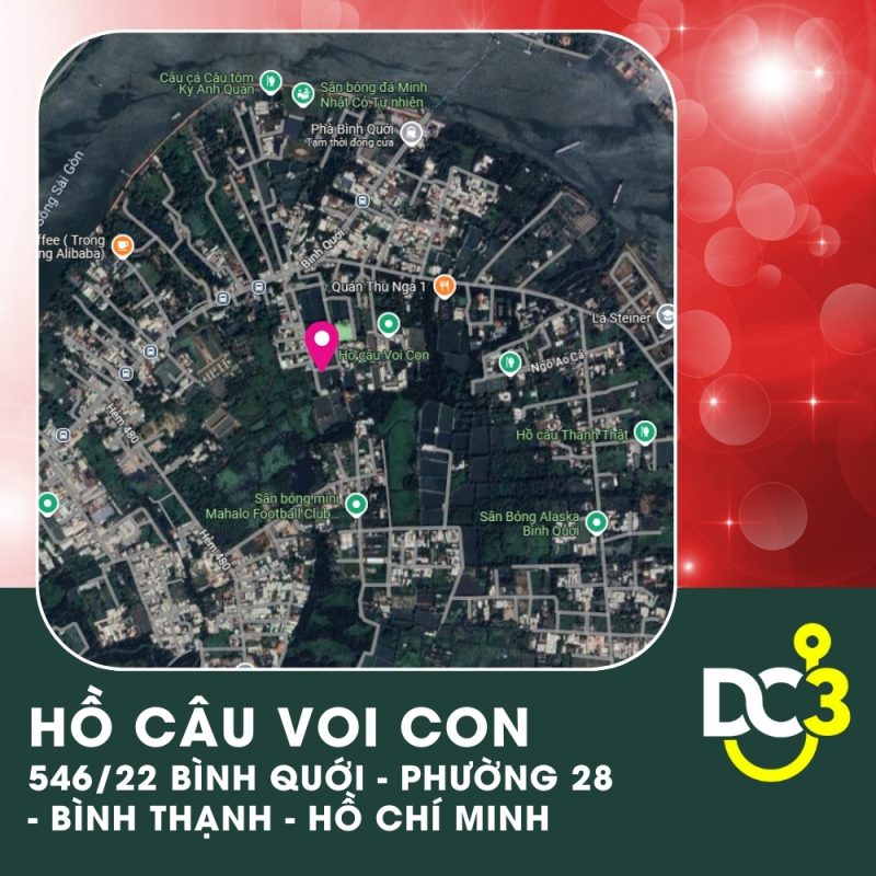 Vị trí Google Map - Hồ câu Voi Con