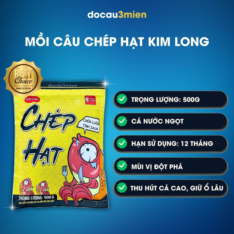 Thông tin mồi câu chép hạt Kim Long